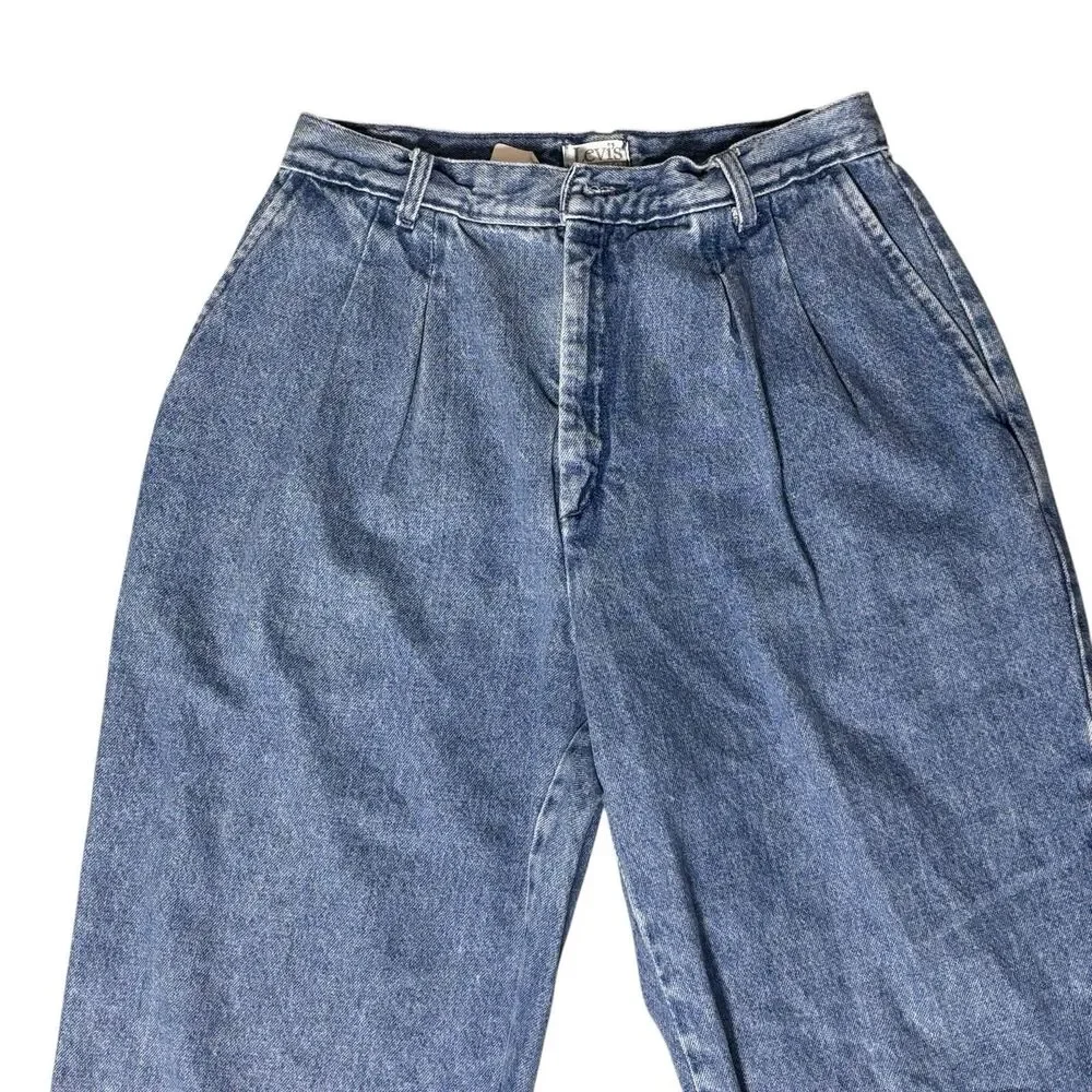 Vintage Levi's Sportswear High Rise Mom Jeans Denim Pants Size 10 Womens Pleated